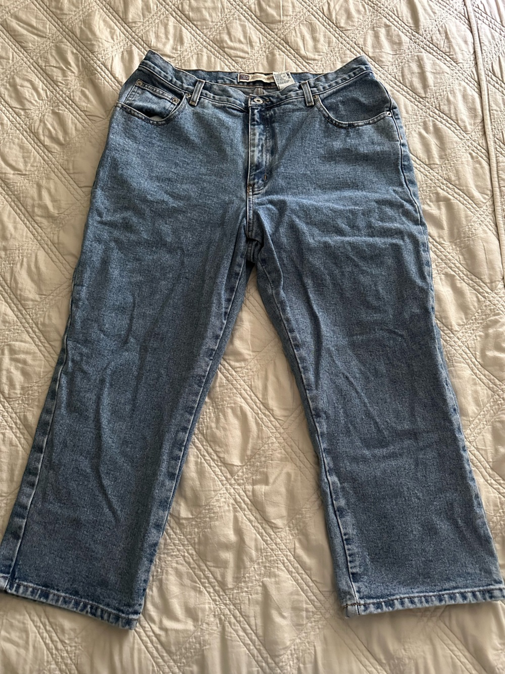 Vintage 100% Cotton Medium Wash Straight-Leg Jeans